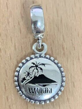 Pandora Waikiki Beach Charm Pendant, S925 Silver Jewelry